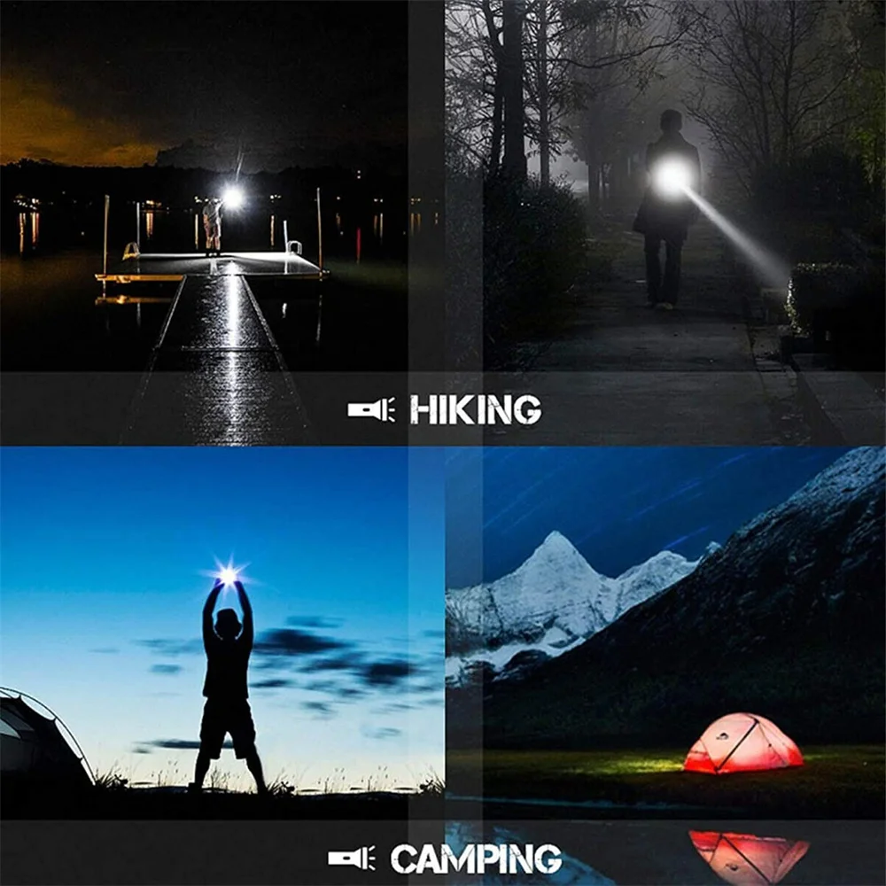 Портативный тактический военный светодиодный фонарик T6 1 или 2 шт. 1000 люмен фонарь