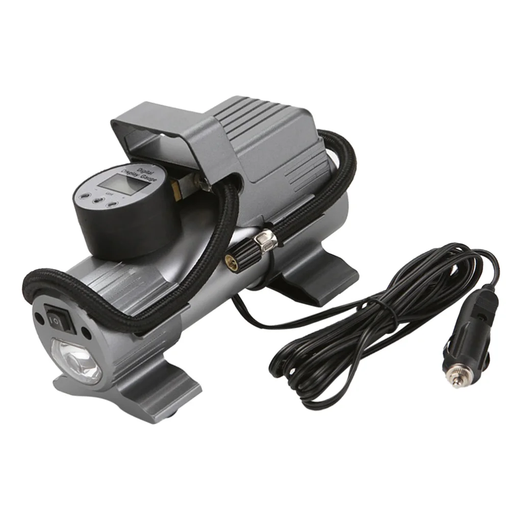 

12V 120W Electric Pump Air Compressor Portable Tire Inflator Car Auto Air Compressor with Barometer LED Light for Car Motorcycle