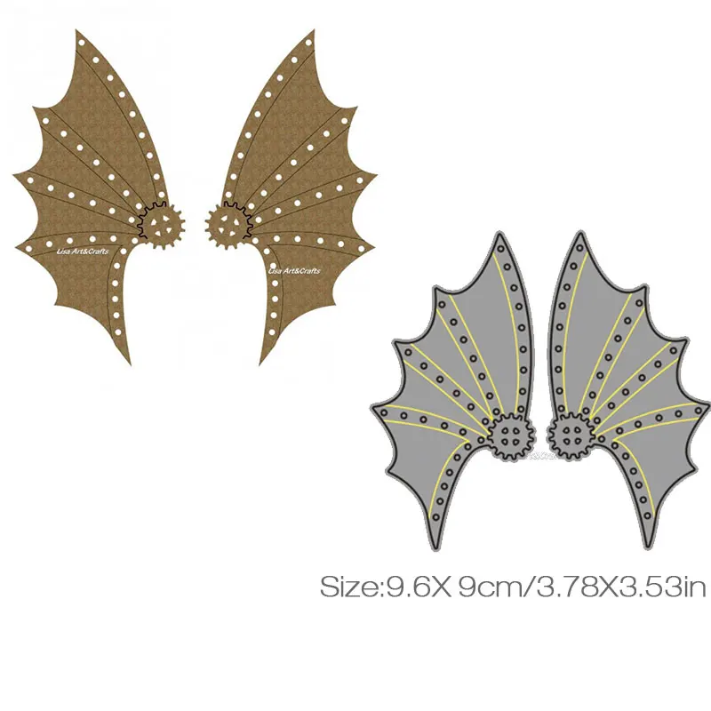 

Cool Wings Steampunk Metal Cutting Dies New Dies Scrapbooking DIY Card Paper Craft Knife Mould Blade Punch Stencils Decor Mold