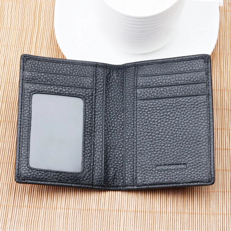 Мужской мини кошелек женский тонкий модный ID держатель для карт смарт чехол из