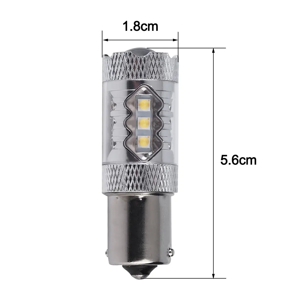 

80W 12-24V 1156 Chip High Bright LED Reverse Lights BA15S Turn Signals Light High Power P21W LED Rear Tail Bulbs