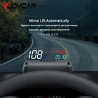 Автомобильное зеркало на лобовое стекло HUD MX10 с индикатором OBD2, проектор скорости на лобовое стекло, сигнализация, подъем зеркала, автоматический подъем оборотов, напряжение
