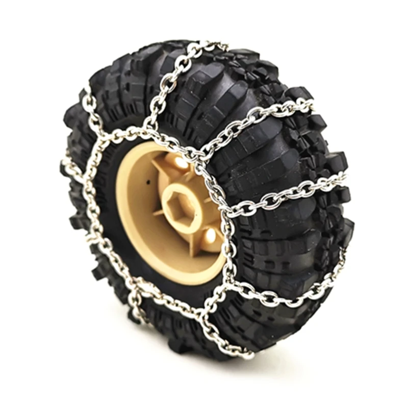 

1.9 Inches RC Car Metal Tires Snow Chain Decoration Accessories for SCX10 TRX-4 D90 D110 1/10 RC Rock Crawler Car Model 2pcs/set