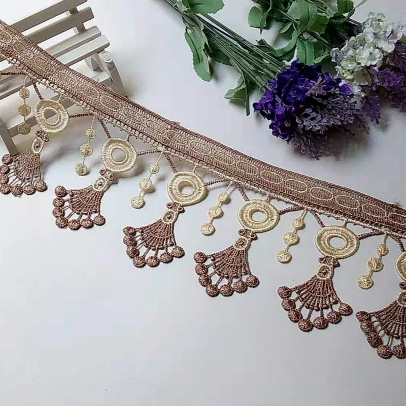 

3 Yards Fringe Tassel Lace Trims for Curtain Sofa Cover Trimmings Ribbon Applique Sewing Home Textiles Lace Fabric 10.5 cm