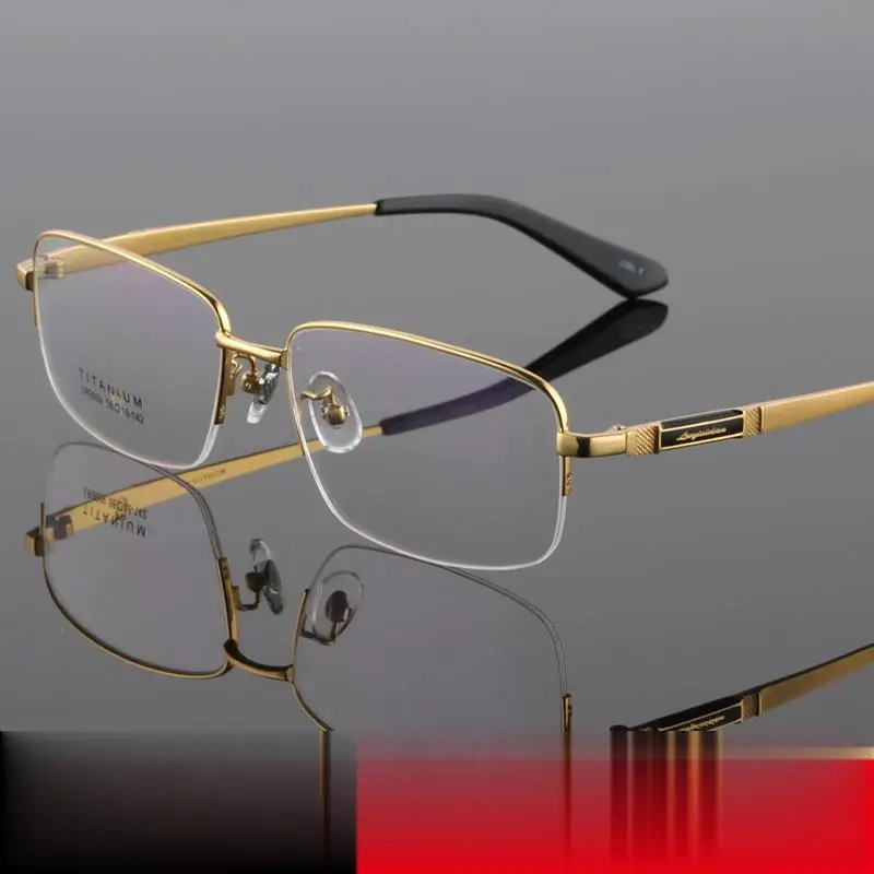 Новинка оправа для очков из чистого титана мужская в деловом стиле ультра