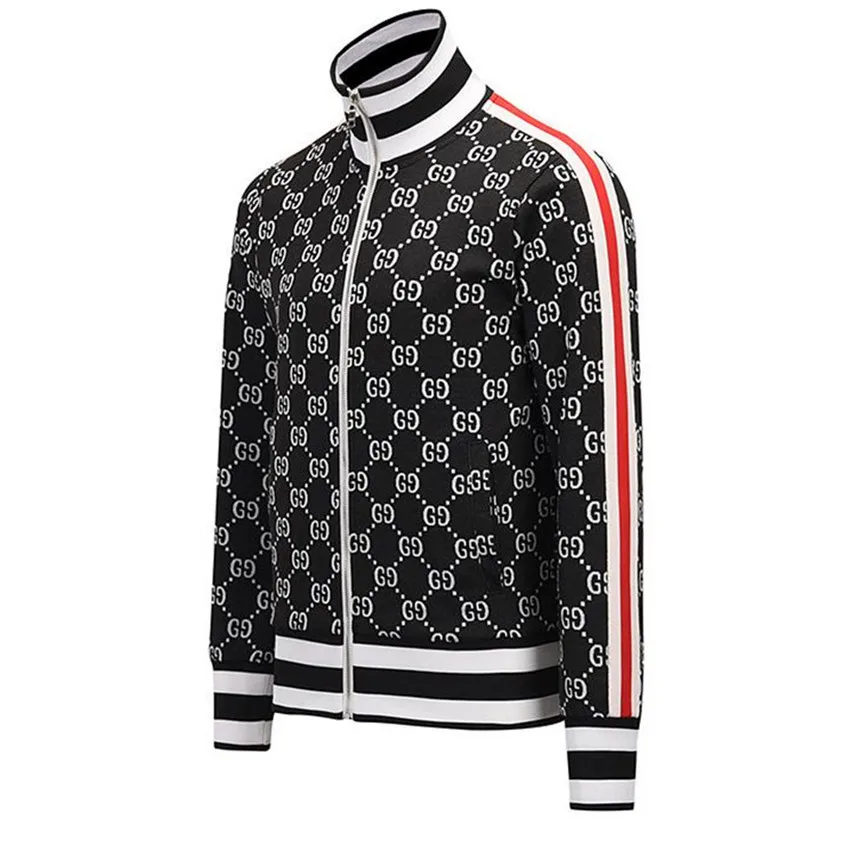 

Street Men's fashion European And American Trend + Printed Fitness Zipper Slim Casual Fashion Sportswear Suit