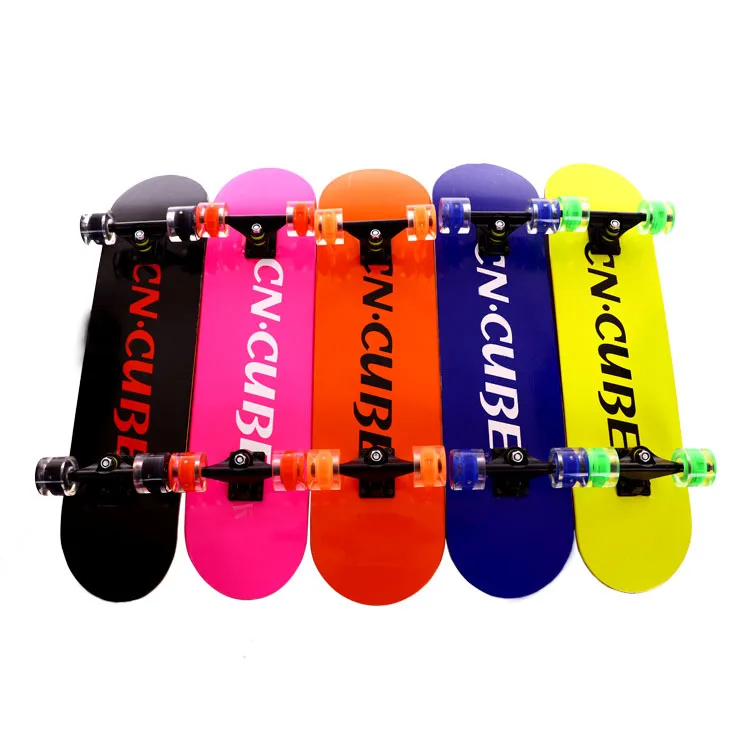 

Fashion Maple Skateboard Adults Beginner Accessories Skateboard Long Board Freestyle Children Rullebrett Entertainment BY50HB
