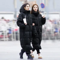 hooded coat for women autumn warm thick long puffer winter 2022 ladies down jackets couple models for men and women parka quilte