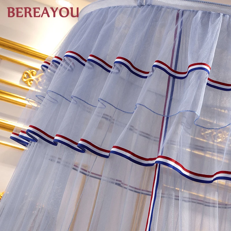 Европейская кровать с москитной сеткой балдахин для девочек декор комнаты