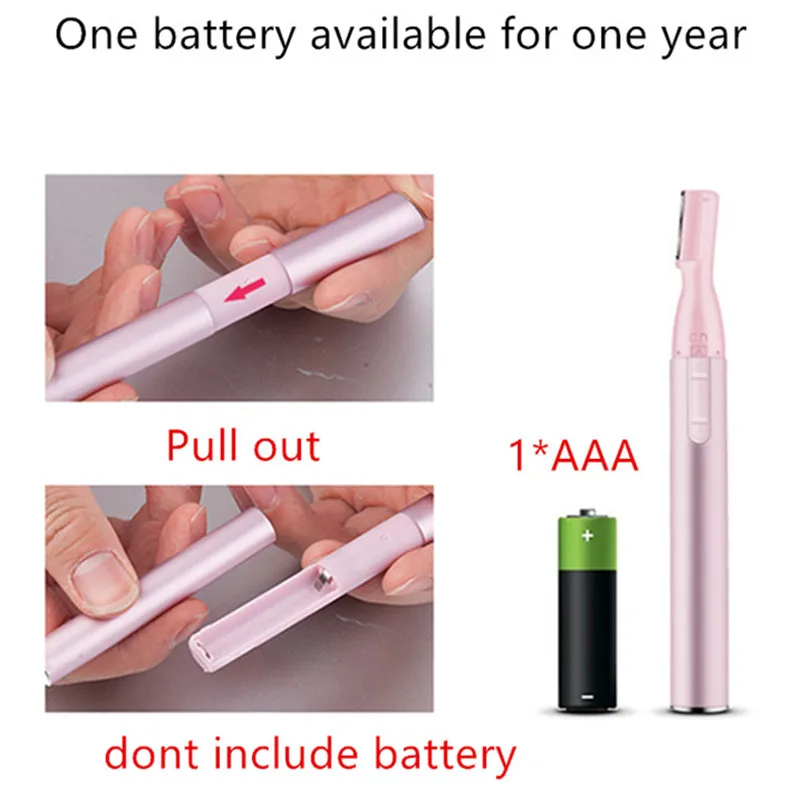 

Portable Mini 2 IN 1 Electric Eyebrow Trimmer Face Body Bikini Hair Remover Beard Electric Shaver Razor Wholesale 40#