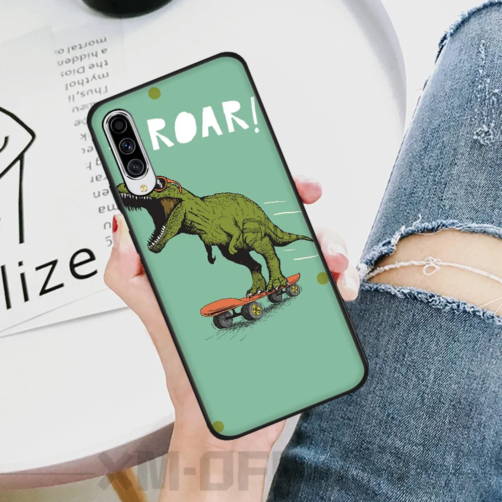 Reayou Jurassic Dinosaur Black TPU Soft Rubber Phone Cover For Samsung A6 6S 6Plus 7 720 750 8 PLUS 9 920 2018 A8 A9STAR | Мобильные