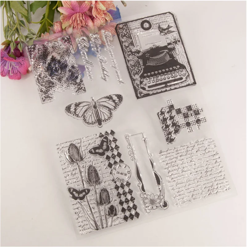 Прозрачные штампы с бабочками новинка 2020 резиновое силиконовое уплотнение для