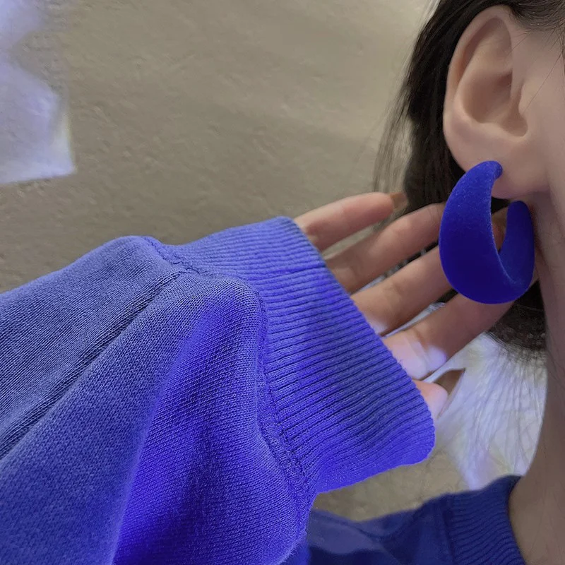 Новые модные синие серьги Klein для женщин высококачественные в корейском ретро