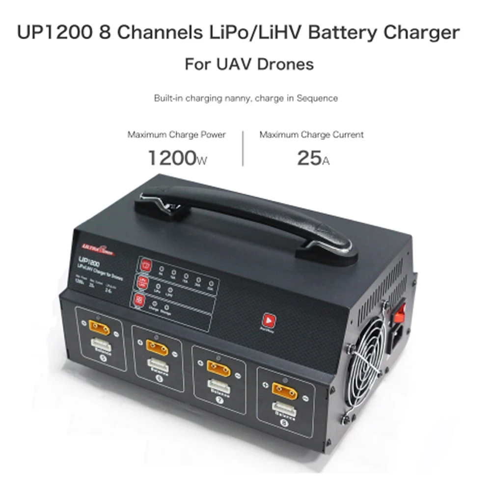 Сверхмощное зарядное устройство UP1200 1200W 8/UP1200 +/UP1200AC DUO Channel (для RC защиты растений