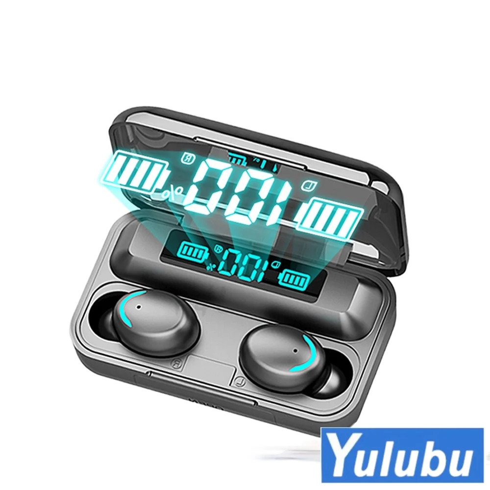 

New F9 Wireless Headphones TWS Bluetooth 5.0 Earphones 8D HIFI Stereo Waterproof Earbuds Headsets Charging Box With Microphone