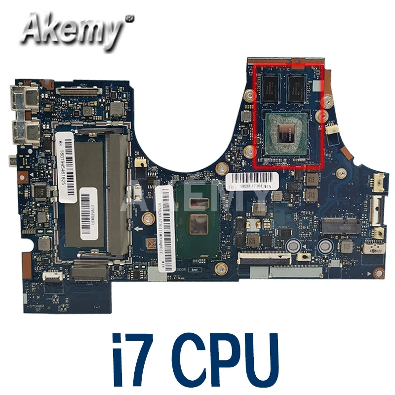 

High quality 5B20M14141 for Lenovo YOGA 710-14IKB Motherboard With I7-7500U CPU LA-D471P N16S-GTR-S-A2 2GB GPU Tested
