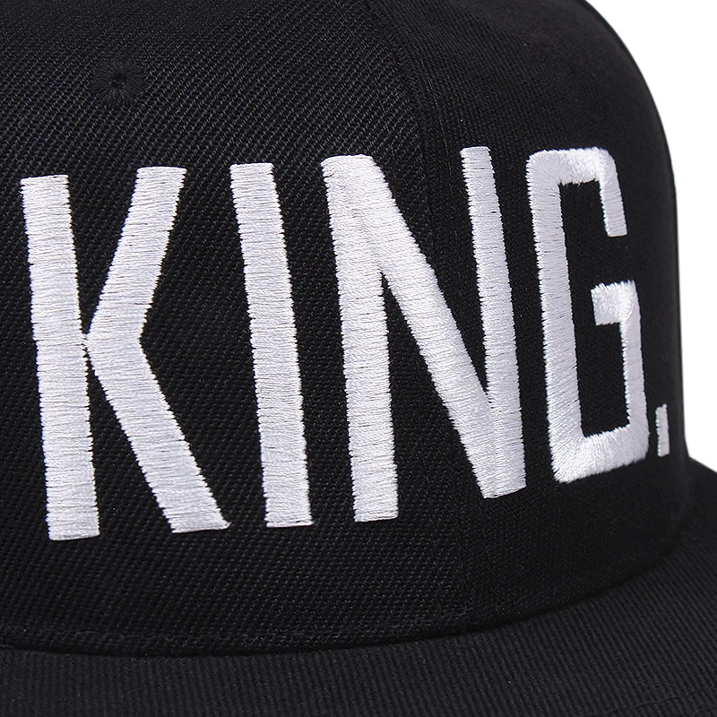 

KING&Queen party hat fashion flat brim baseball hat male street hip-hop snapback hat cotton summer outdoor sunshade hat women