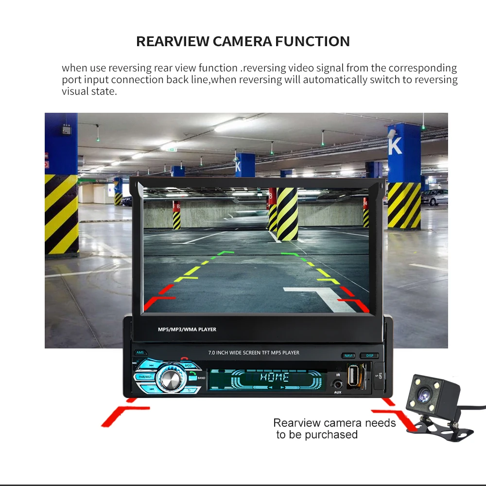 Автомагнитола Podofo стерео-система на Android 10 1 с 7-дюймовым HD-экраном GPS mp5-плеером