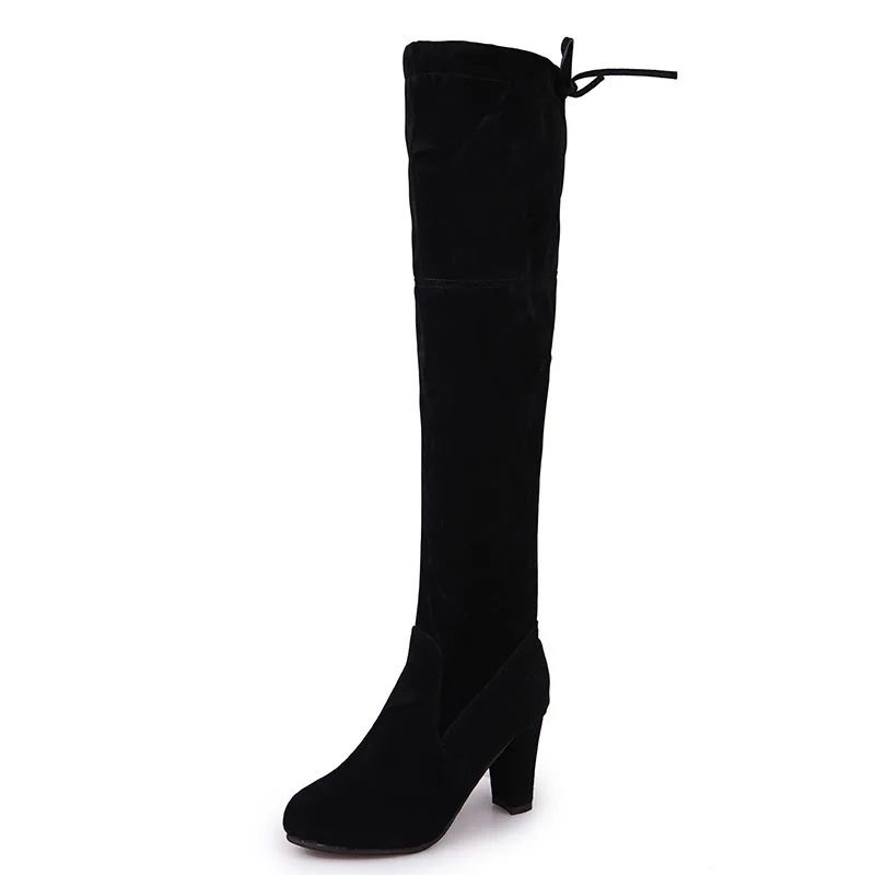 

Sexy Over-the-knee Boots Women Boots Female Winter Shoes Woman Lace Up Fashion Suede High Heels Boots Thigh High Boots 41 42 43