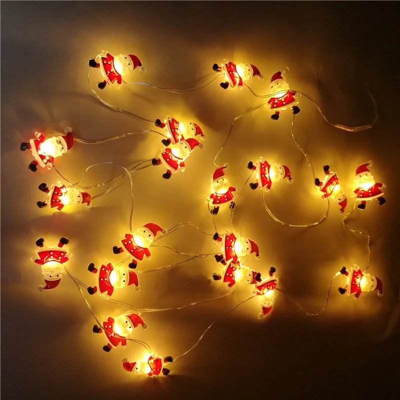 

Chicinlife 1Set Snowflake Santa Claus Snowman Elk LED Garland String Lights Christmas Tree Decoration Xmas Party Home Supplies