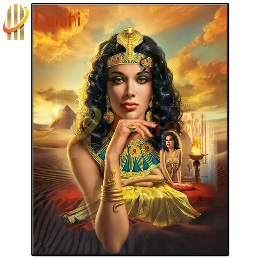 

5D diamond painting Cleopatra, the beauty of ancient Egypt square drill full diamond embroidery mosaic cyrstal beads decoration