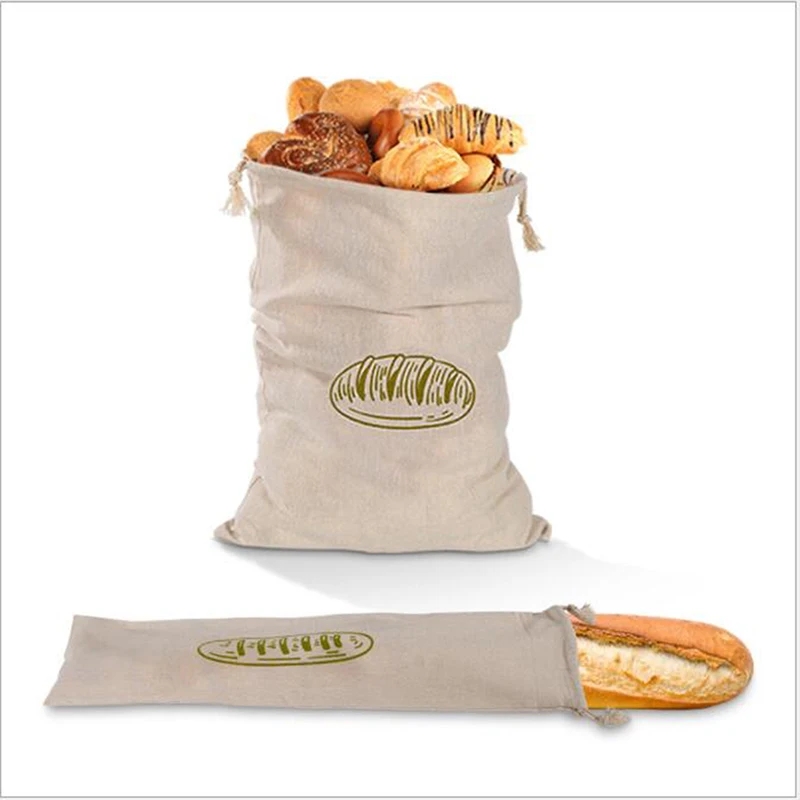 

Льняные пакеты для хлеба, многоразовый мешок на шнурке для булочек, льняные пакеты для хлеба для багета, ручной работы, Сумка Для Хранения Хл...