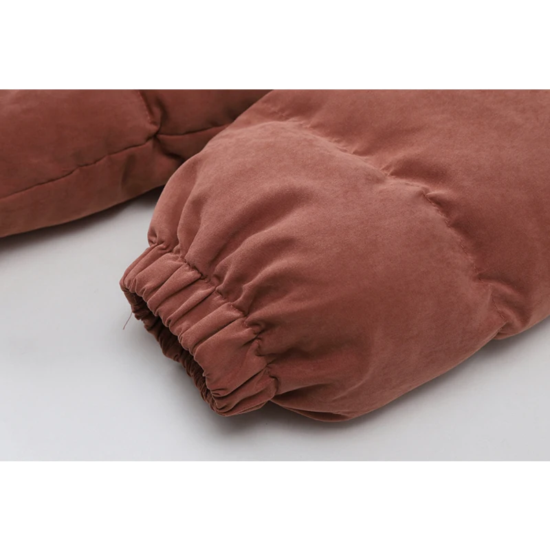 

WomenBread Winter Coat Wool Thicken Warm Fur Lapel Collar Down Jacket Pockets Zipper Parkas Outwear Loose Korean Style Overcoat