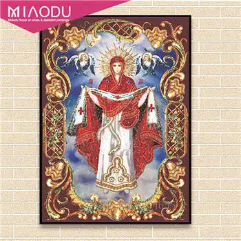 Miaodu Diy алмазная живопись Настенная Наклейка Ретро Религия подарок вышивка крестиком икона лидер Алмазная мозаика настоящая религиозная вышивка