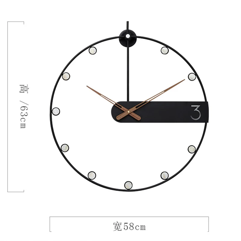 

Mediterranean Wall Clock Nordic Modern Design Minimalist Geometric Wall Clock Industrial Decor Horloge Murale Home Decor Ec50bg