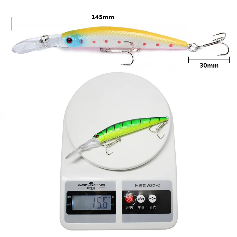 

1pc Minnow Fishing Lures 2020 Artificial Bait 14.5cm 15g Hard Lures Fishing Tackle Top Water Lure