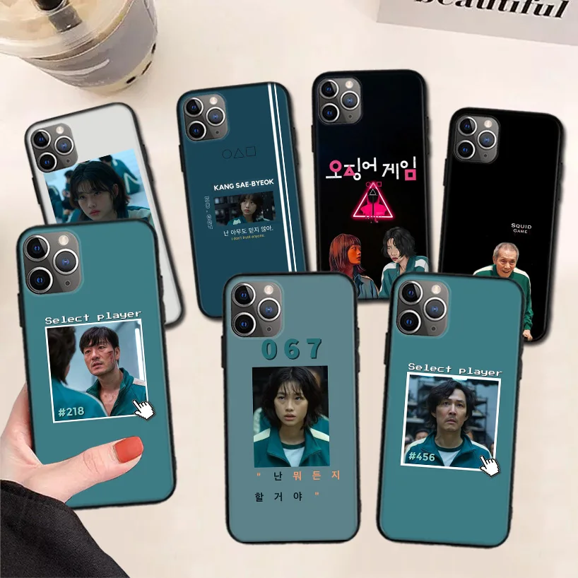 

Squid Game 456 067 Phone Case For iPhone 13 Pro Max 11 12 Pro XS Max XR X 7 8 6 6S Plus 13 Mini SE 2020 Back Cover Coque Funda