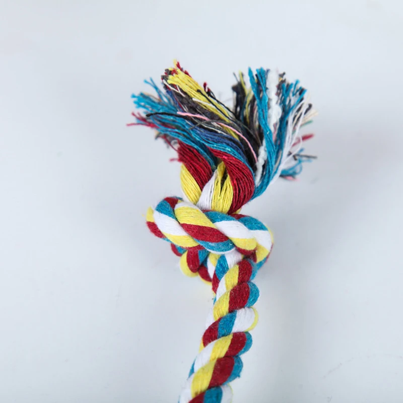 

1pc 18cm/23cm/28cm/33cm Dog Bite Rope Toy Pets Dogs Supplies Pet Dog Puppy Cotton Chew Knot Random Color