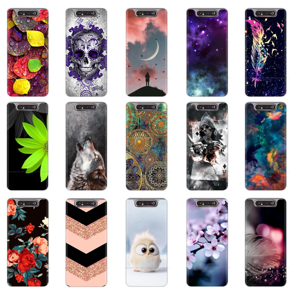 

For Samsung A80 Case Silicone Soft TPU Back Cover for Samsung Galaxy A80 Case Painted Coque for Galaxy A90 A 80 90 Phone Case