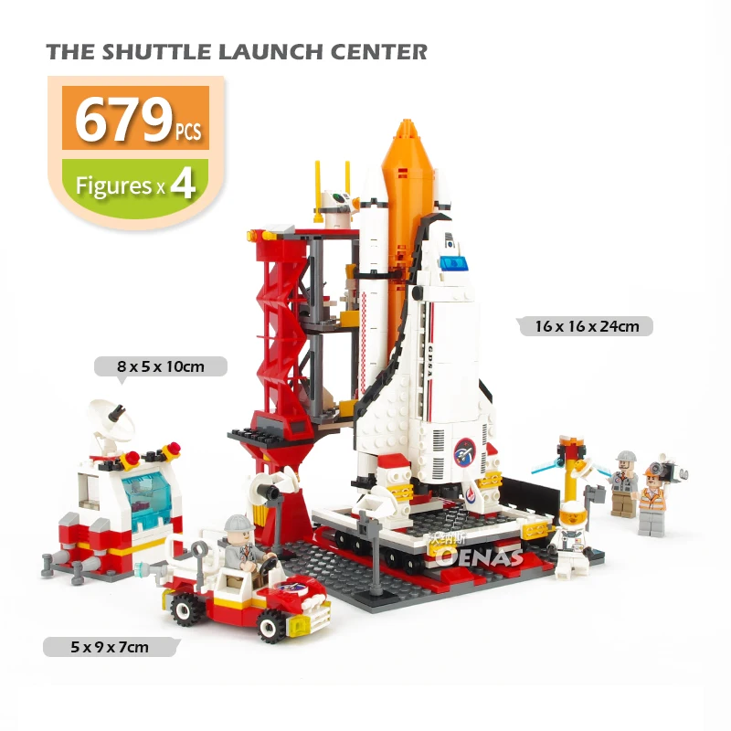 

City Spaceport Space The Shuttle Launch Center diy Building Block Bricks moc Bulk Sets technic Educational boy Toys For Children