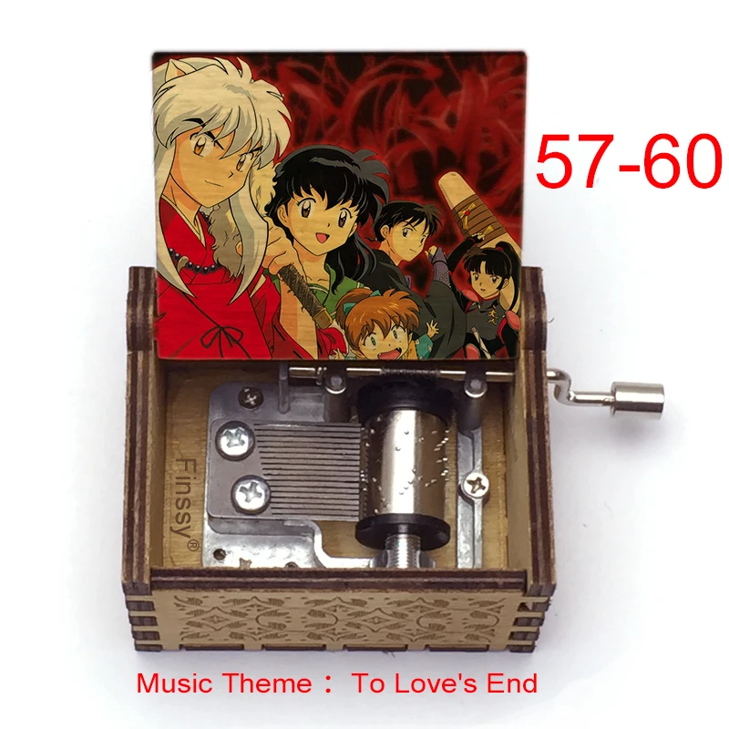 Любить конец музыкальная тема INUYASHA Кагоме Кикье принт деревянная шкатулка