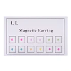 Серьги-гвоздики с магнитной застежкой, 12 шт.карточка