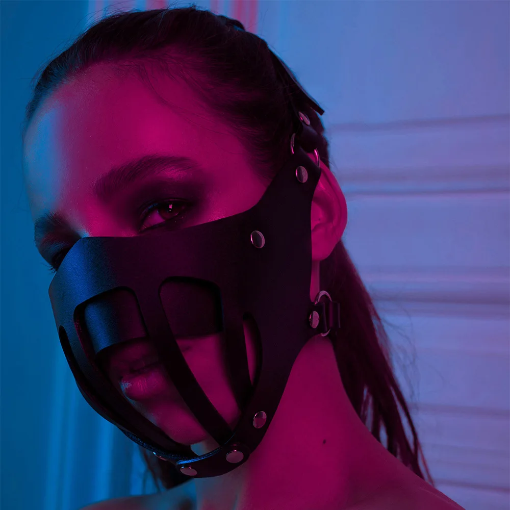 БДСМ маска для глаз секс бондаж пар кожаная упряжка износостойкие костюмы женщин