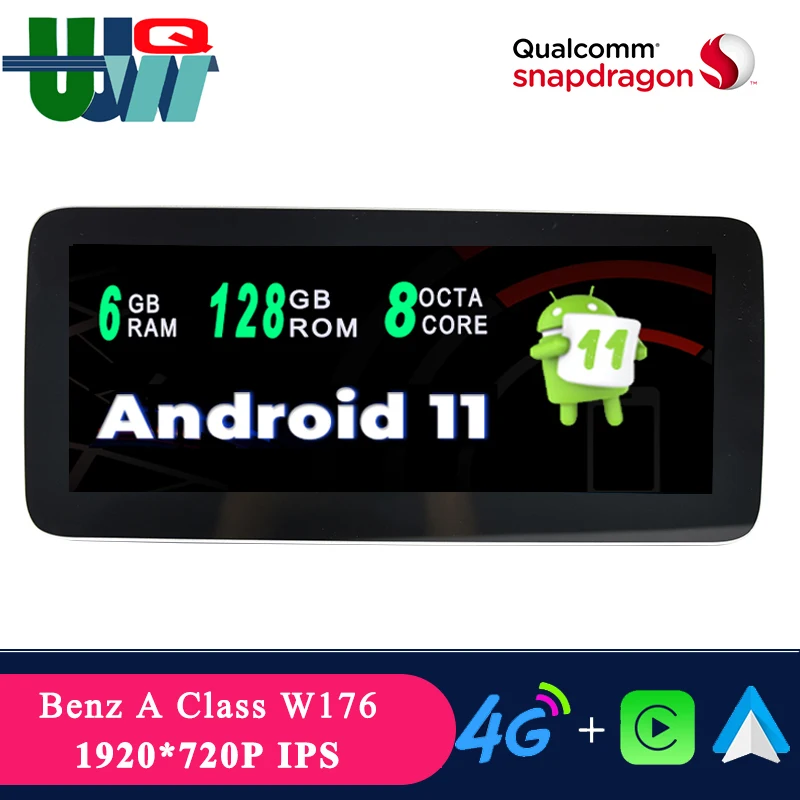 

UJQW Android 11 6G Ram 128G Rom 1920*720P Car Multimedia Player for For Mercedes Benz A CLA GLA CLass 2013-2018 BT 5.0 GPS Wifi