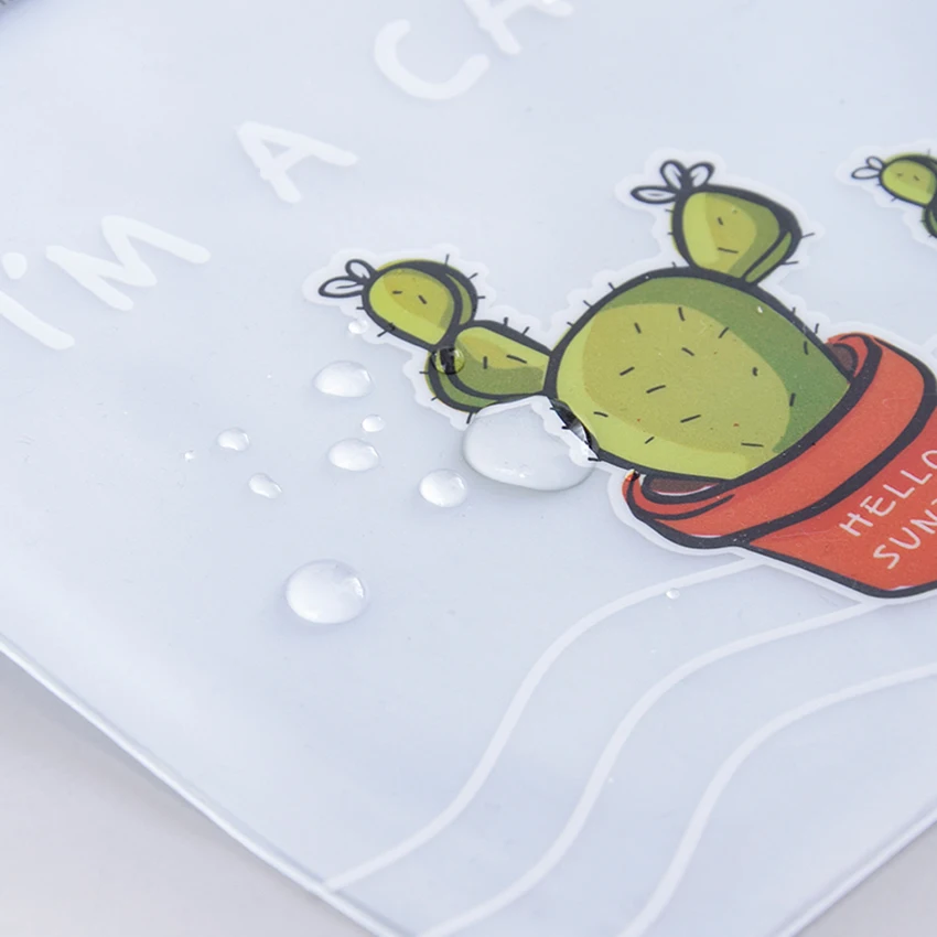 Папка для документов полупрозрачная с рисунком кактуса бумажный держатель сумка