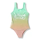 Купальник для девочек с градиентом, детский слитный купальник, пляжная одежда, купальный костюм для малышей, монокини, лето 2021 От 7 до 14 лет