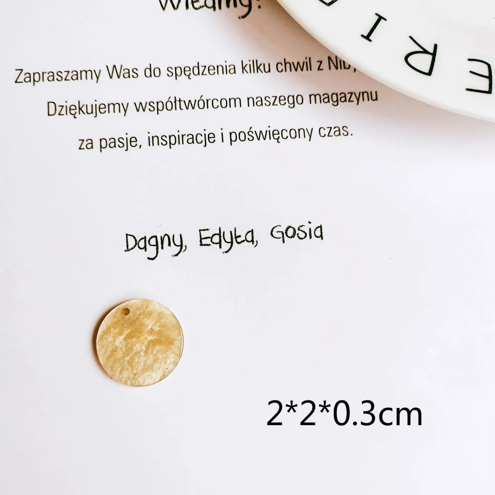 Круглые серьги подвески из уксусной кислоты аксессуары для сережек материал