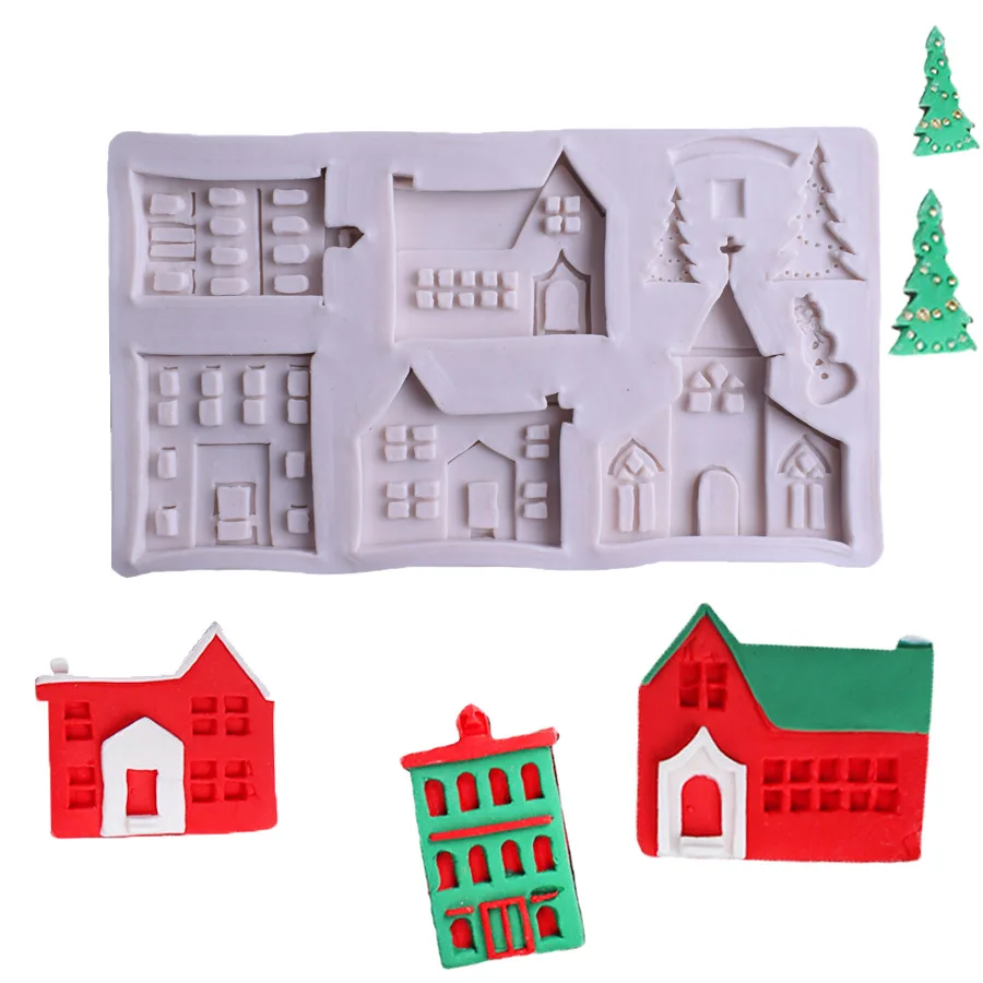 Familysky форма рождественского замка силиконовая для пирога посуда выпекания