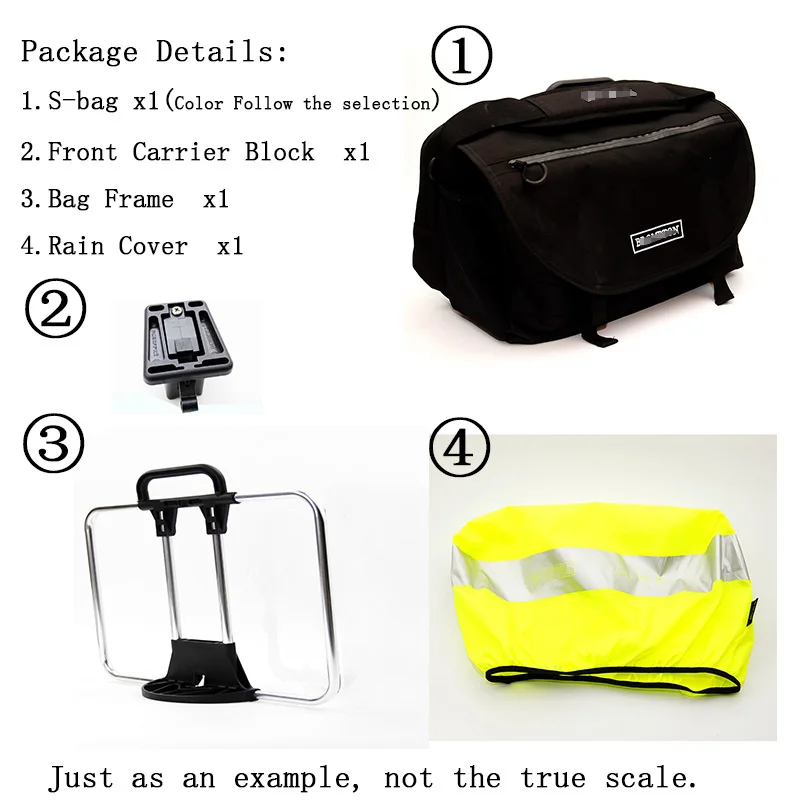 

Folding Bike Basket Bag for Brompton Vegetable Basket Waterproof S bag for Bicycle Bag Bracket Accesorios