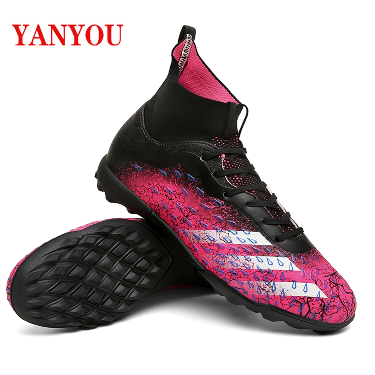 

Мужские кроссовки, обувь для футбола, FG/TF, детские футбольные ботинки до щиколотки, для мальчиков, газон, футбол, спортивная обувь, большие ра...