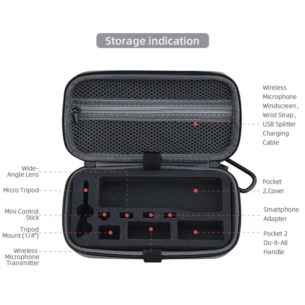 

Portable Storage Bag for OSMO POCKET 2 Pocket Carrying Case EVA Handbag Box for Osmo Pocket Handheld Camera Accessories 45a