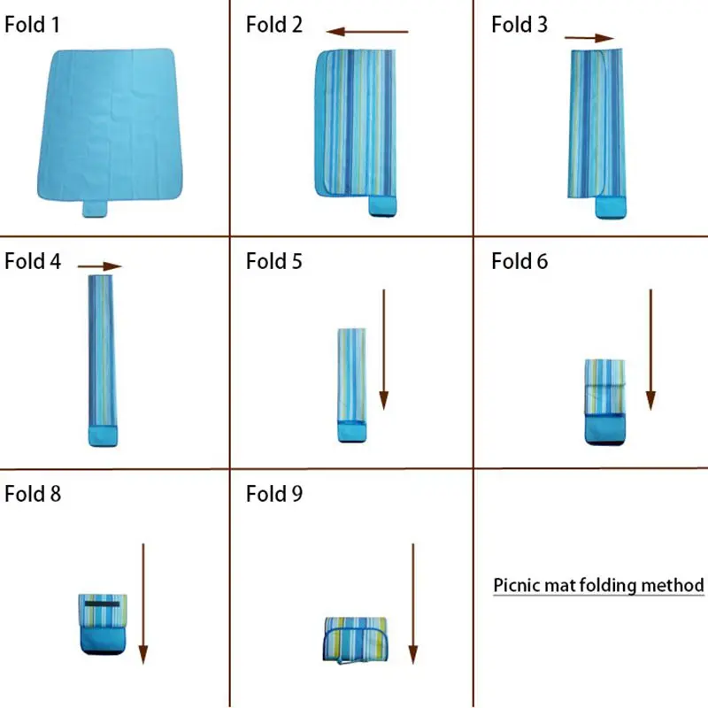 

200x150cm Outdoor Beach Picnic Folding Camping Mat Multiplayer Waterproof Sleeping Camping Pad Mat Moistureproof Plaid Blanket