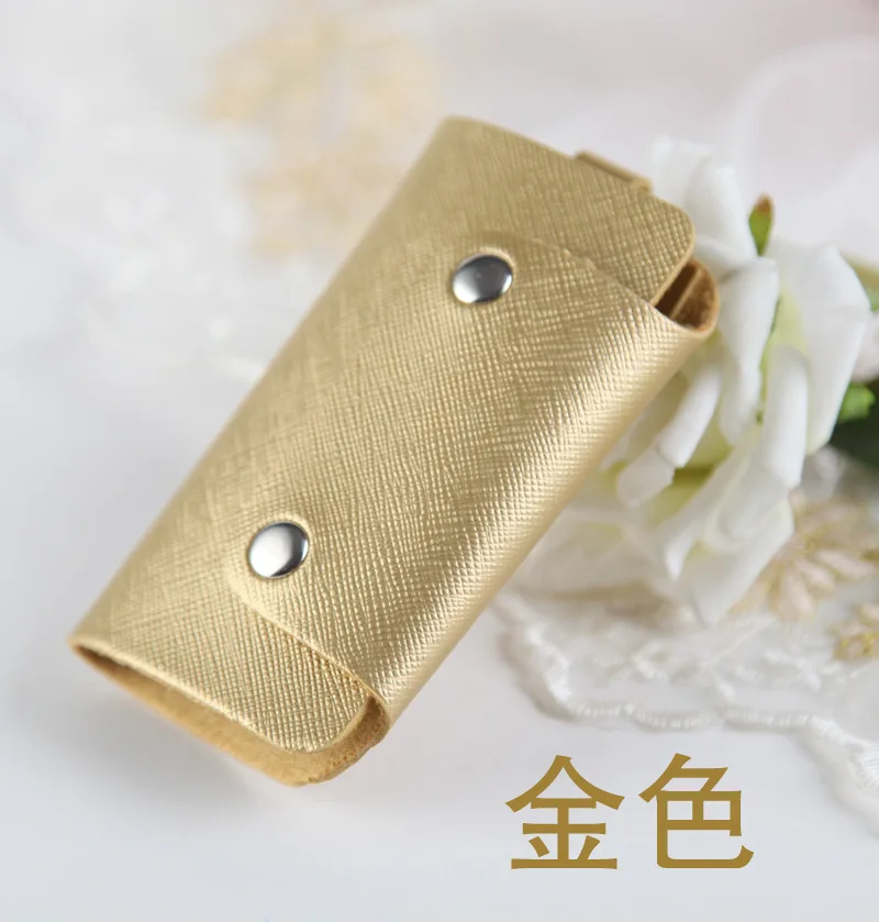 1 PC Solid Color Portable Pu Leather Housekeeper Holders Keychain Key Holder Bag Case Unisex Wallet Cover Simple Storage | Багаж и сумки