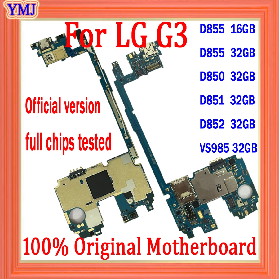 С полными чипами для материнской платы LG G3 D855 D850 D851 D852 VS985 с системой Android 16 ГБ/32 ГБ