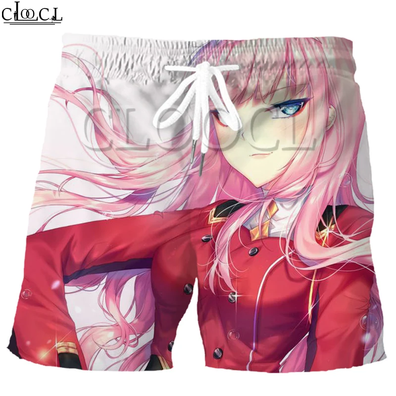 

CLOOCL Anime Darling In The Franxx Zero Two 3D Print Men Summer Leisure Shorts Elastic Drawstring Sports Hip hop Sweatpants