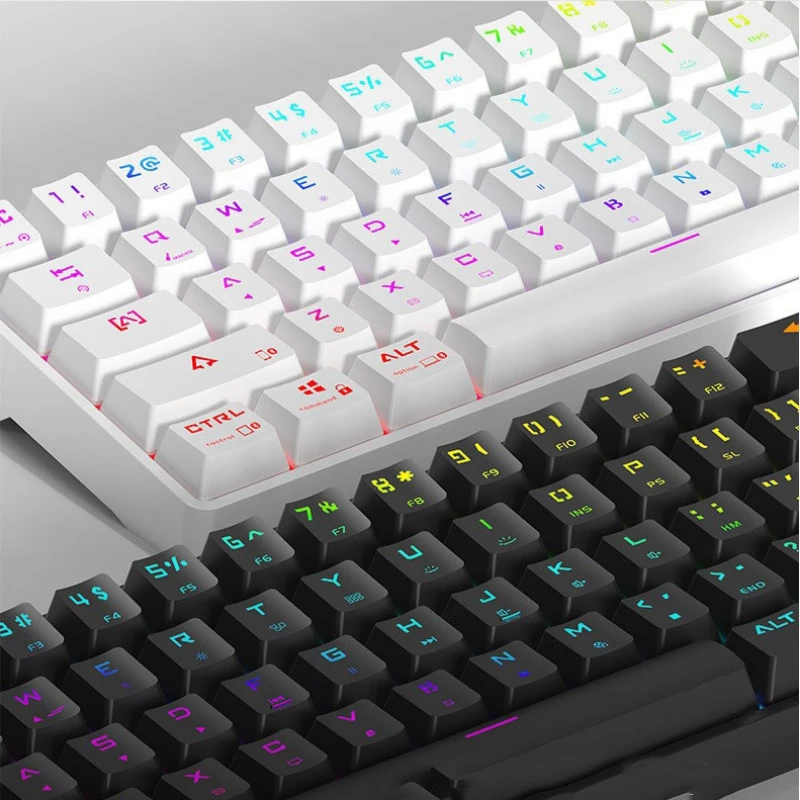 60 mechanical keyboard 61 key wiredwireless dual mode officegame keyboard blueredteablack switch rgb backlit for pc laptop free global shipping
